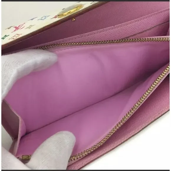 Louis Vuitton Monogram Multicolor Porte Feuille Sarah Long Bifold Wallet /R52177 - Picture 6 of 8